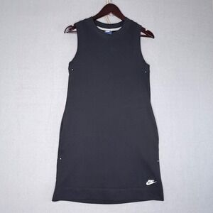 Nike Women Black Sleeveless Crew Neck Athleisure Dress Size S‎